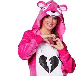 Unisex Fortnite Cuddle Team Leader (Pink Panda) Onesie Costume Size S/M